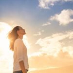 Woman thinking of her future.
